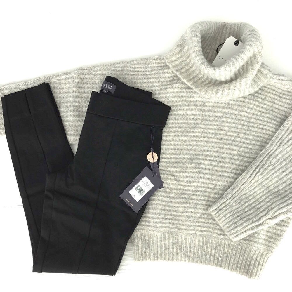 Nordstrom NWT Bundle Leith Alpaca Blend Turtleneck Sweater & NYDJ Split Legging